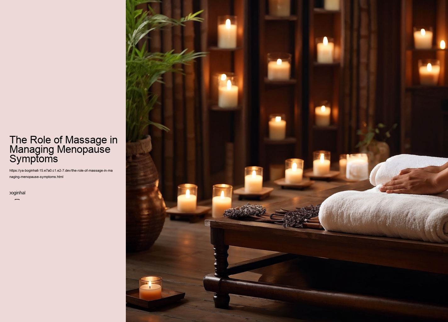 The Role of Massage in Managing Menopause Symptoms